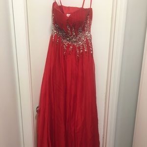 Splash brand red formal dress